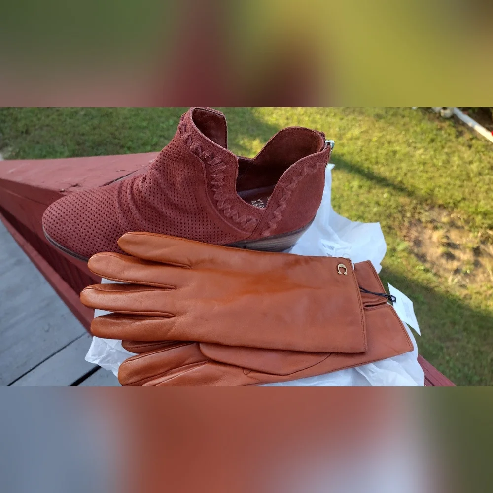 NWT Coach tech_ Gloves Sunset Leather